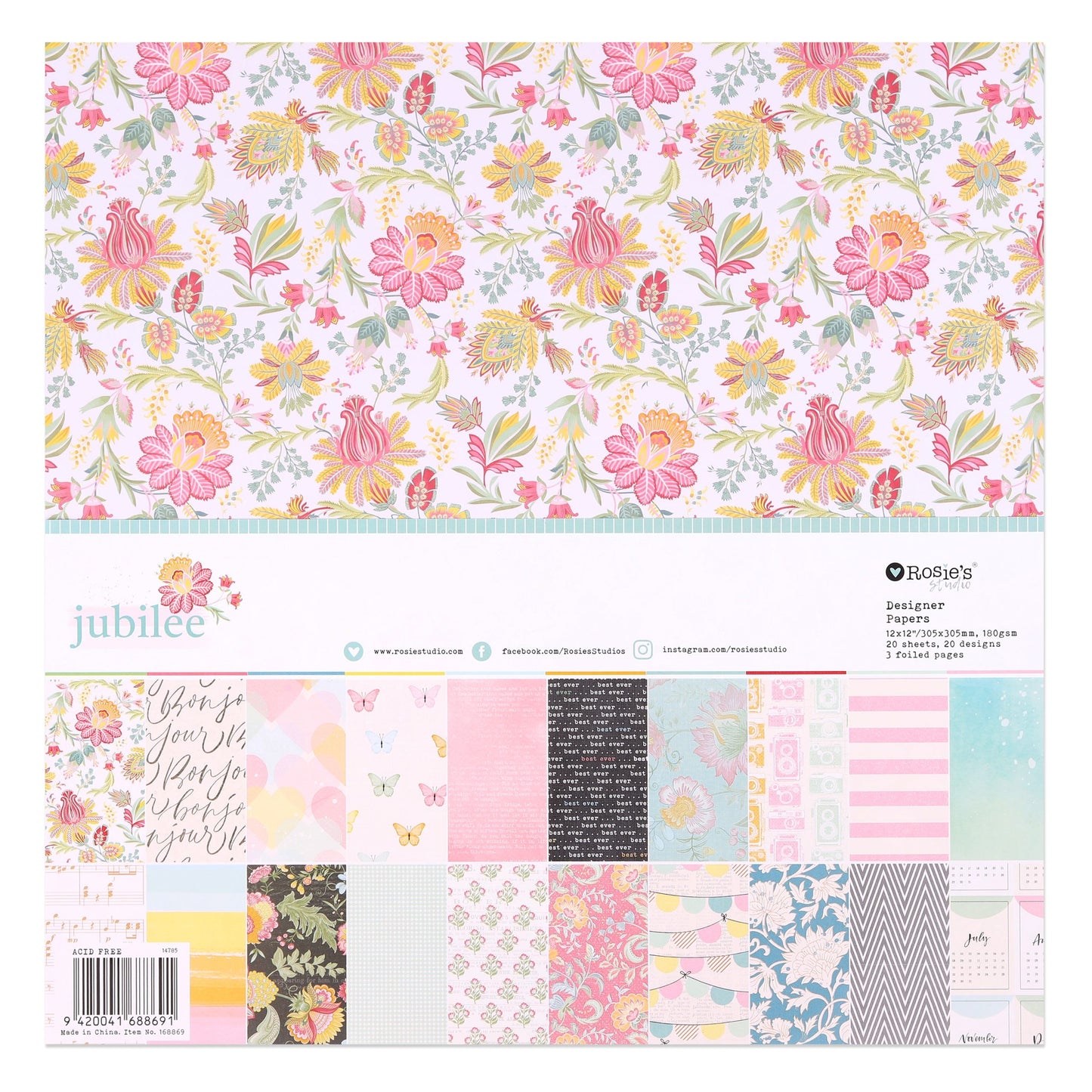 Rosie's Stuido- Jubilee -Designer Paper Pack