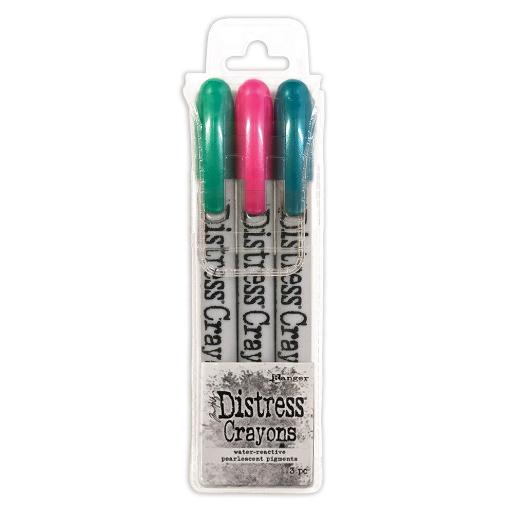 Tim Holtz Distress Pearl Crayons Holiday Set 4 Ltd Ed