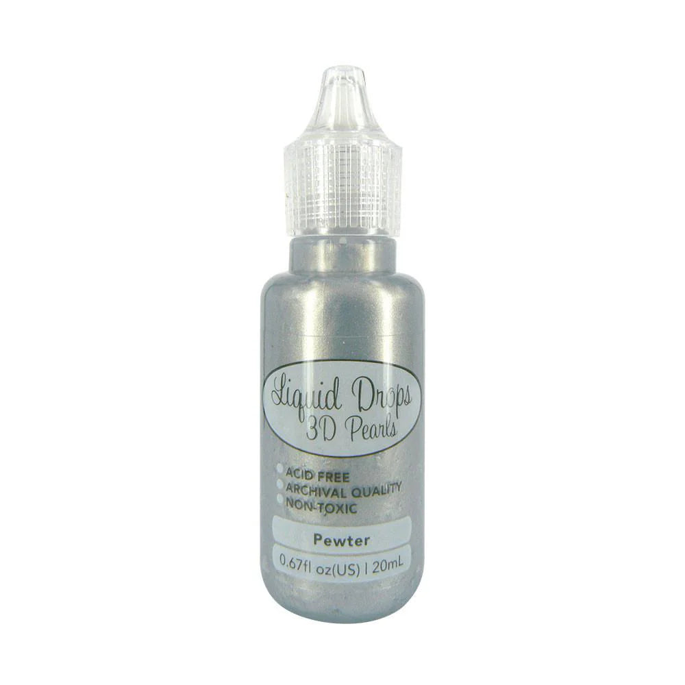 Pewter Liquid Drops 3D Pearls ULT157652