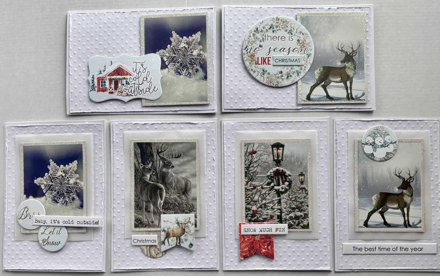 Christmas 'blue and red' 10 cards