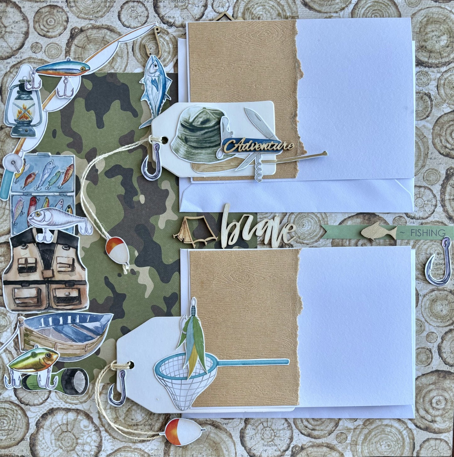 Adventures for the Brave scrapbooking - finished page