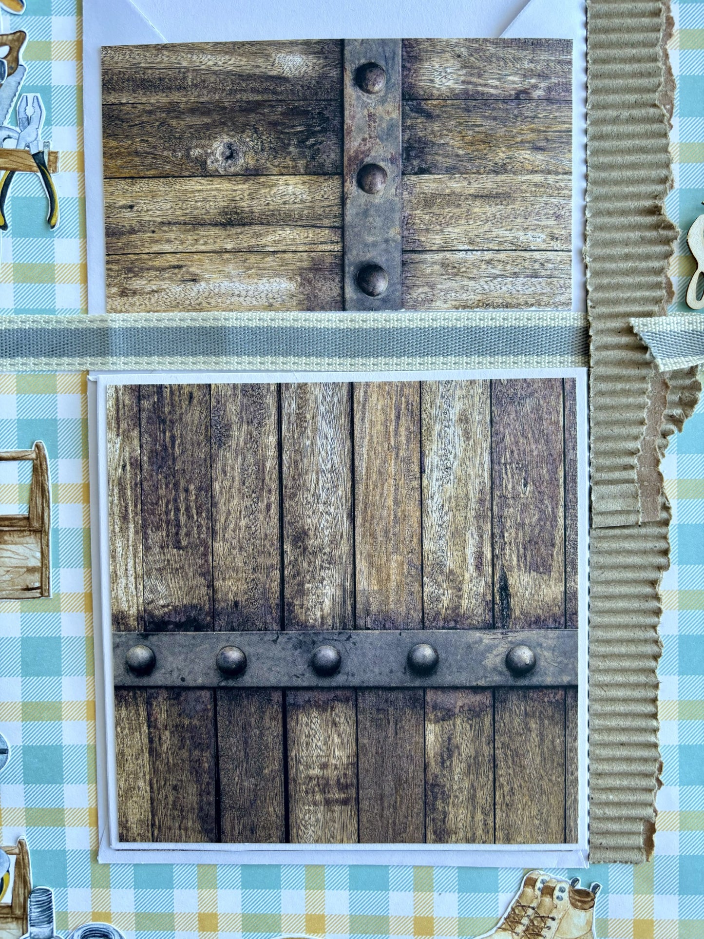 Woodwork scrapbooking kit - finished page