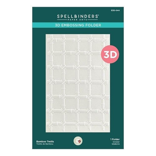 Spellbinders Paper Arts - 3D Embossing Folder - Bamboo Trellis