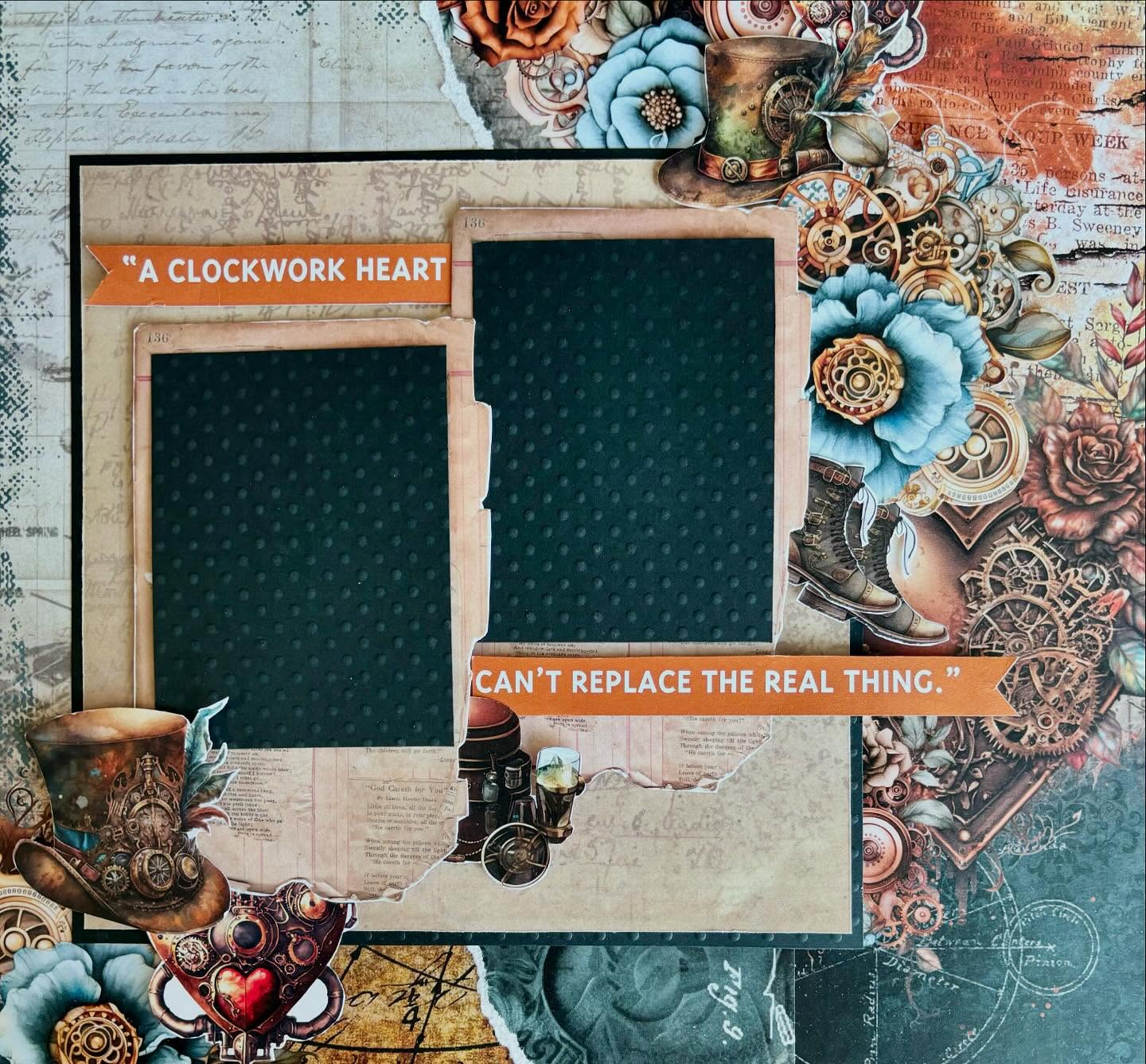 two single scrapbook pages