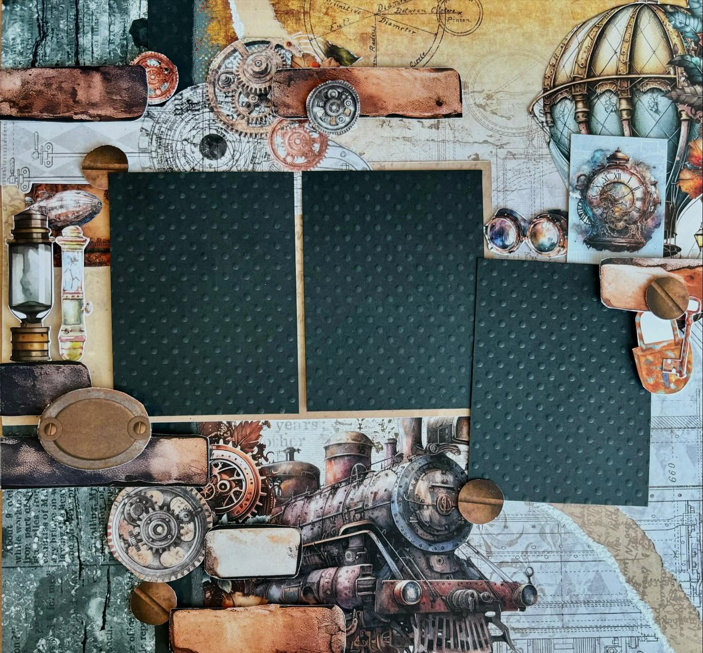 two single scrapbook pages