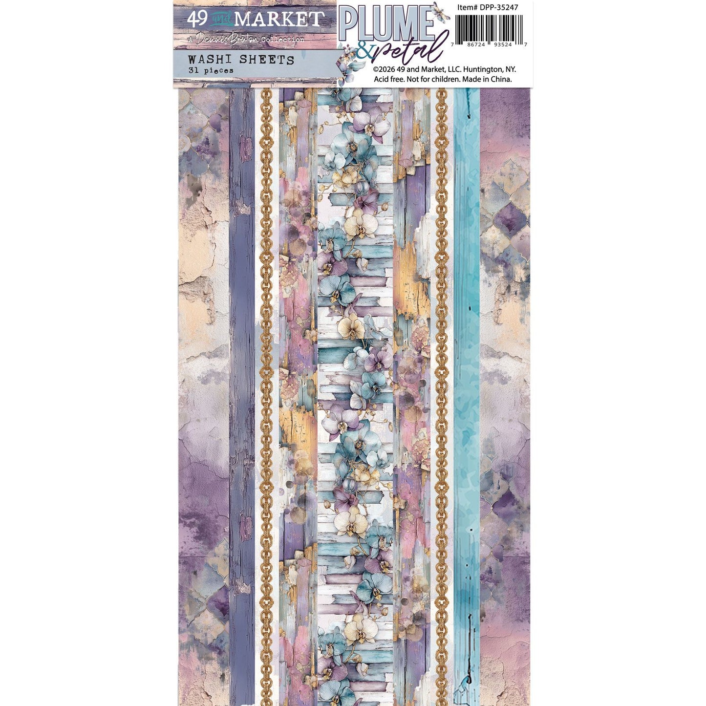 49 and market- plume & petal- washi sheet