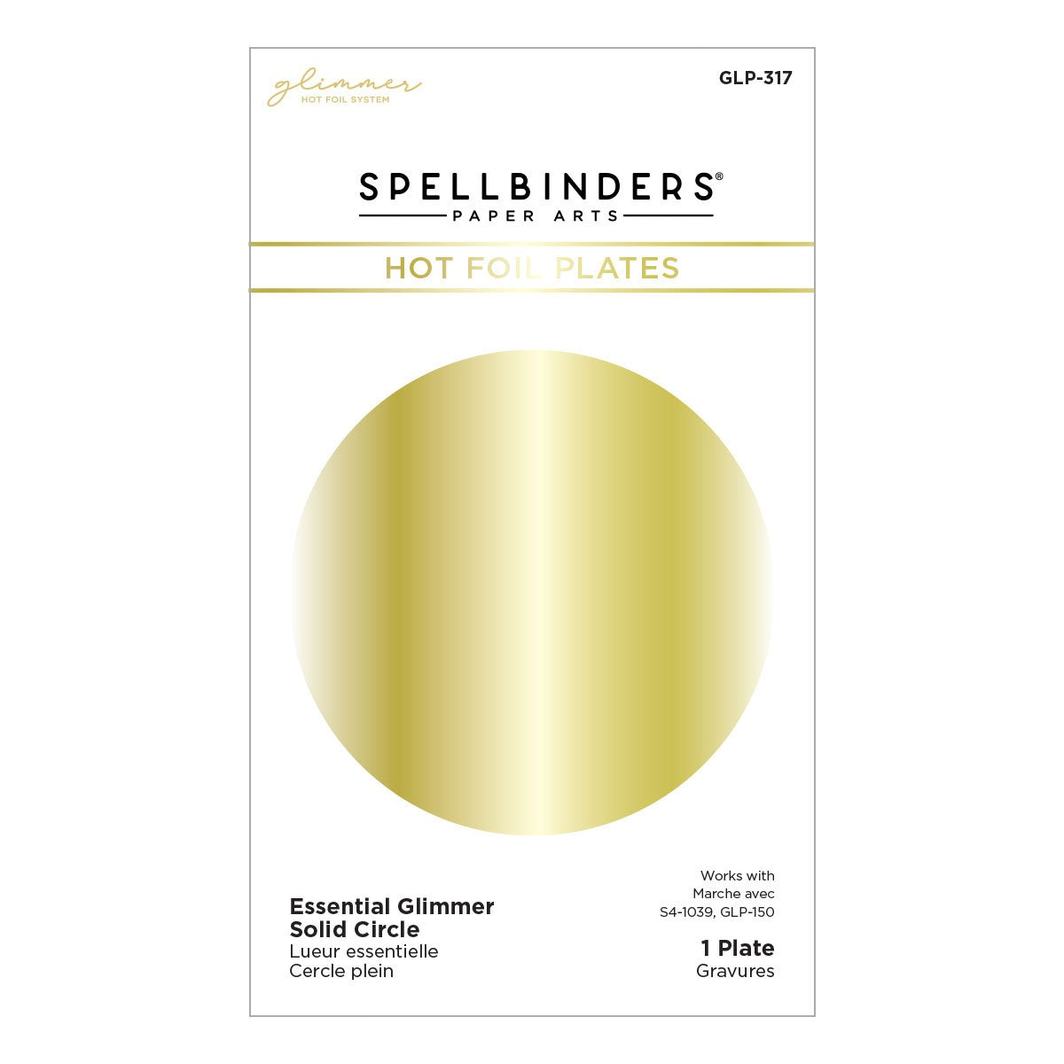 Essential Glimmer Solid Circle Glimmer Hot Foil Plate