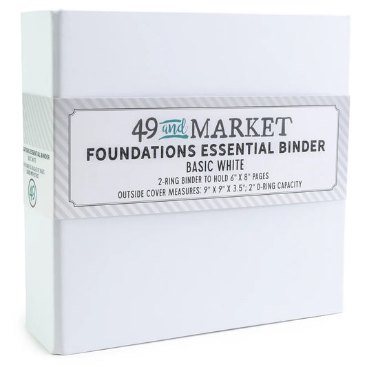 49 and market- foundations essential binder - basic white- 6x8 pages