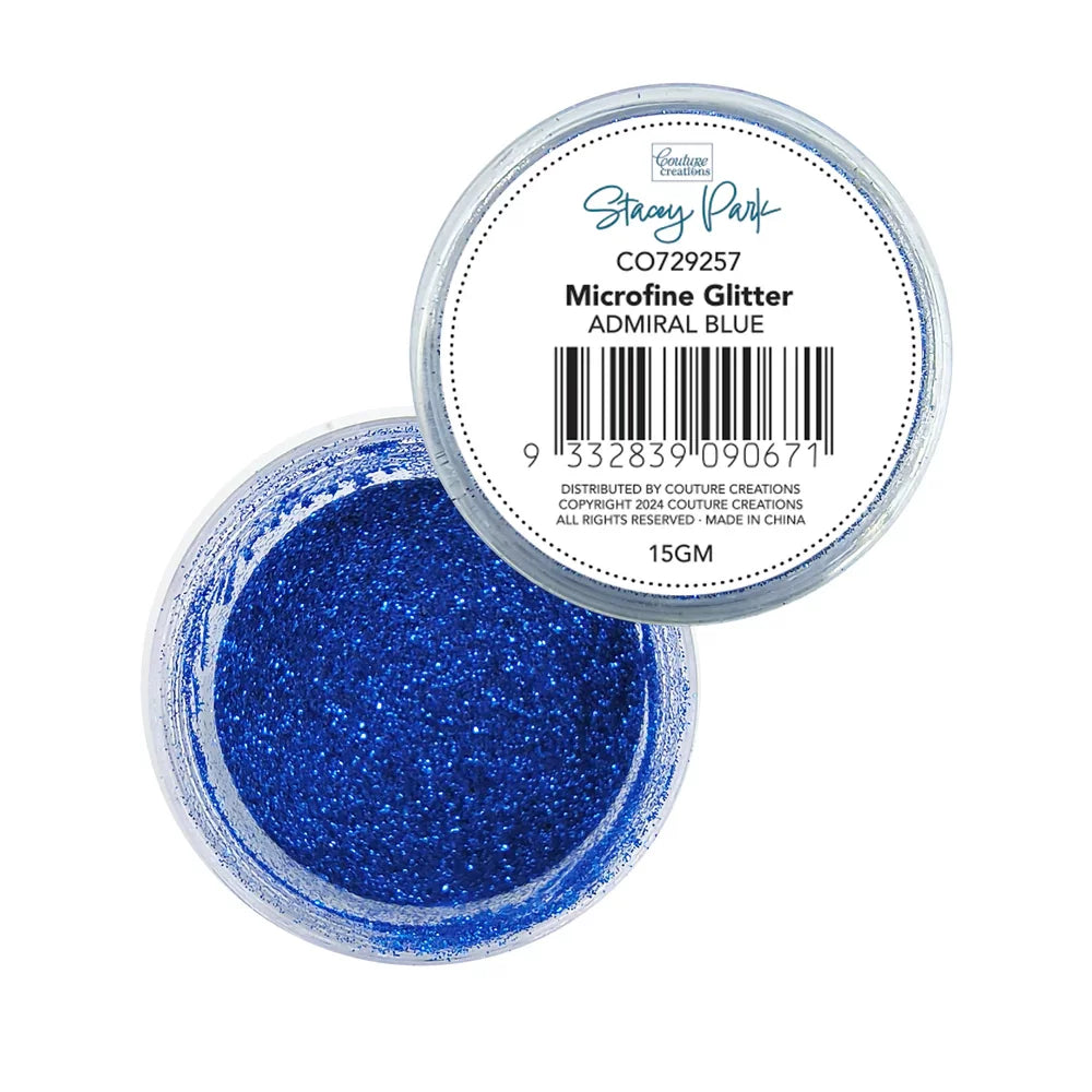 Couture Creations Stacey Park MICROFINE GLITTER - ADMIRAL BLUE 15gm CO729257
