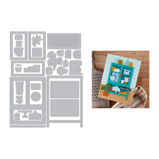 Hero Arts Classic Cabinet Die Set From the Retro Kitchen Collection