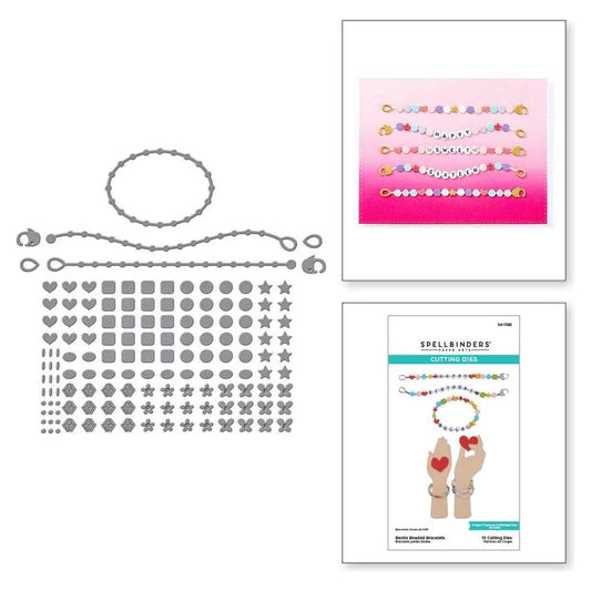 Bestie Beaded Bracelets Etched Dies from the Beads of Friendship Collection