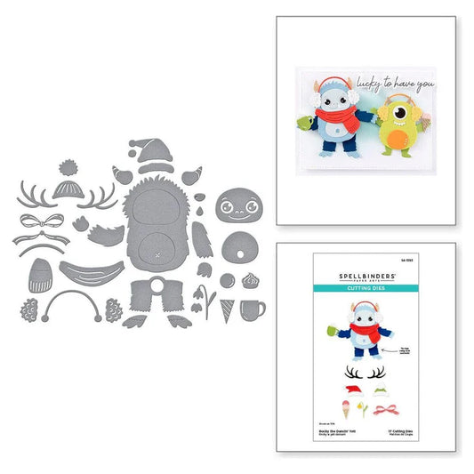 Rocky the Dancin' Yeti Etched Dies from the Monster Friends Collection