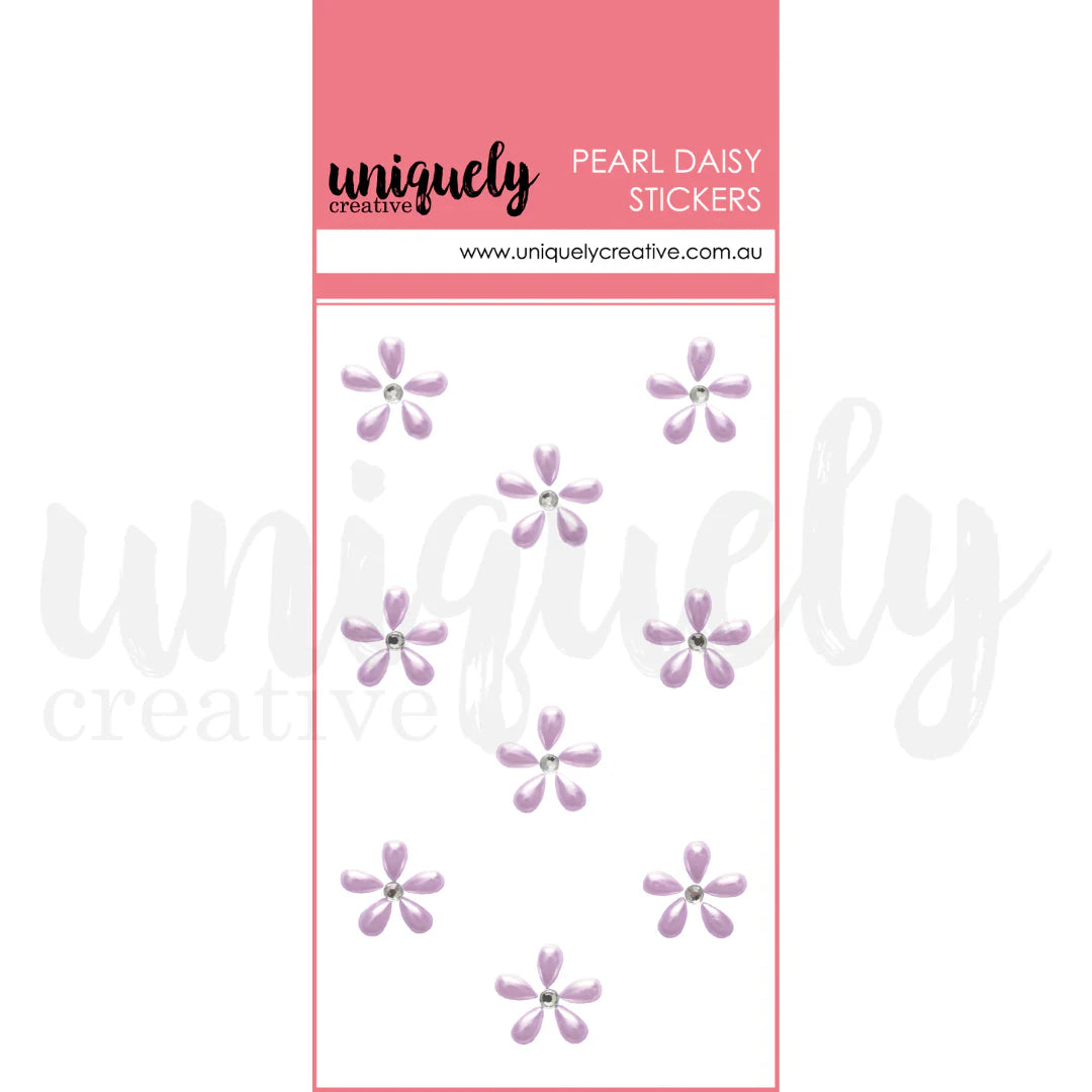 Uniquely Creative-Pearl Daisy Stickers - Purple
