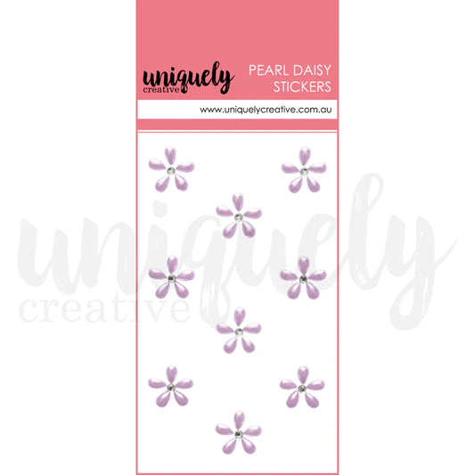 Uniquely Creative-Pearl Daisy Stickers - Purple