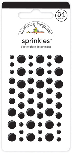 Doodlebug Paper - Sprinkles - Beetle black assortment