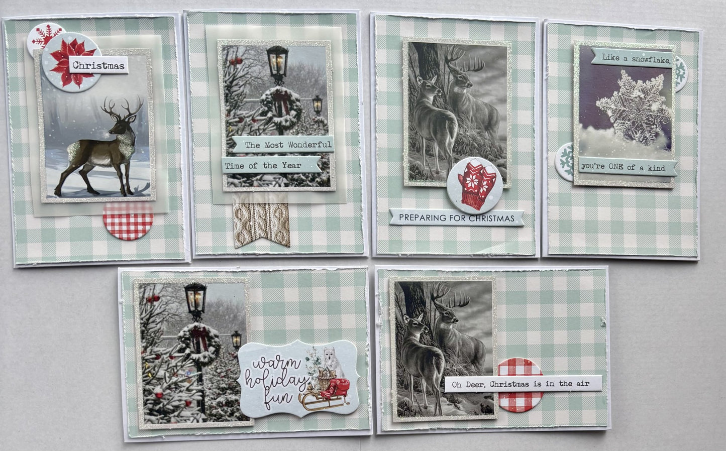 Christmas 'blue and red' 10 cards