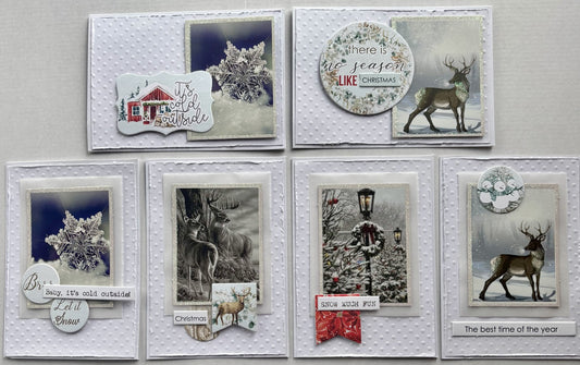 Christmas 'blue and red' 10 cards