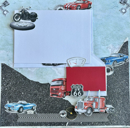 Motor Vehicles scrapbooking kit