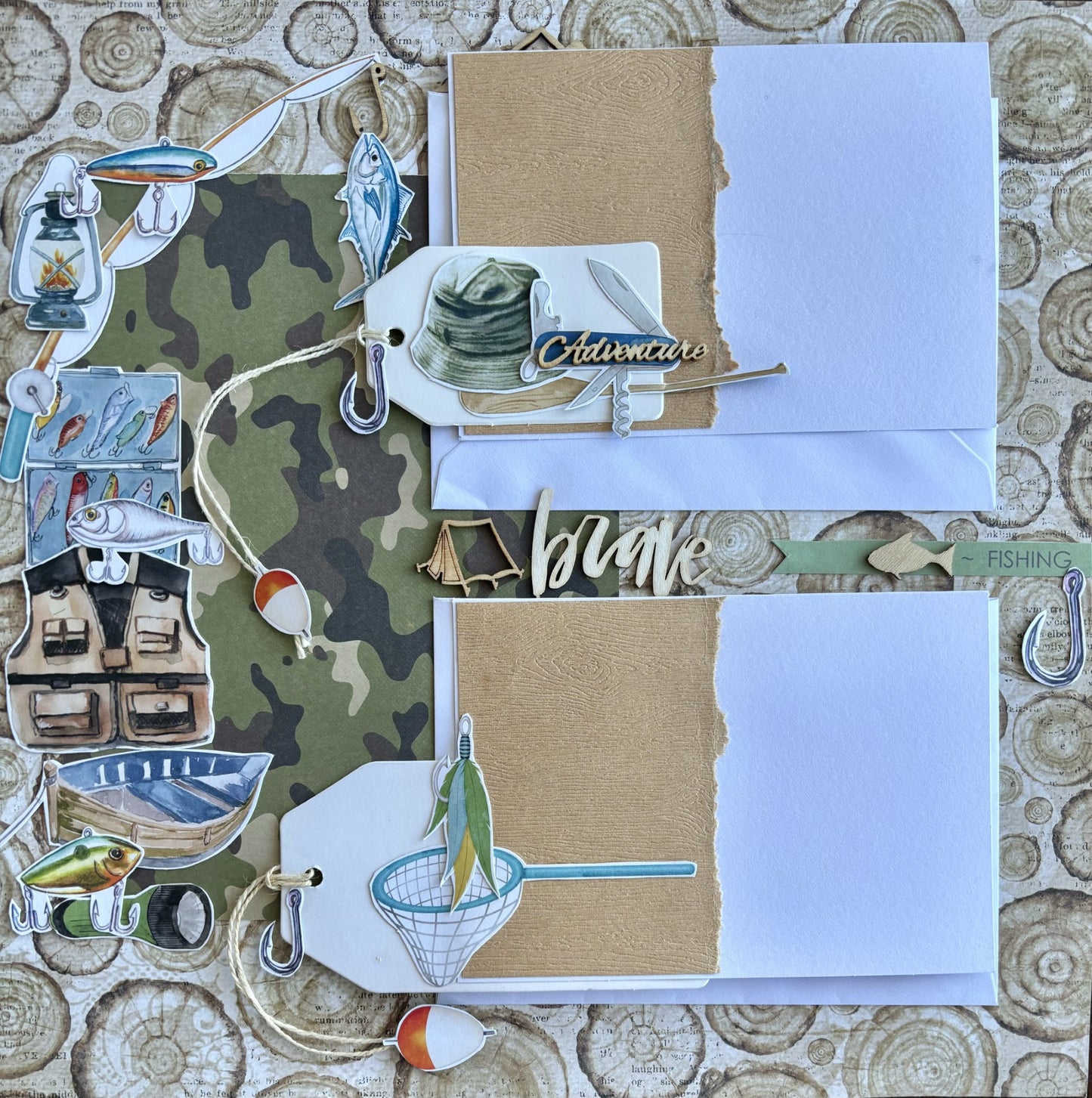 Fishing lover scrapbooking kit